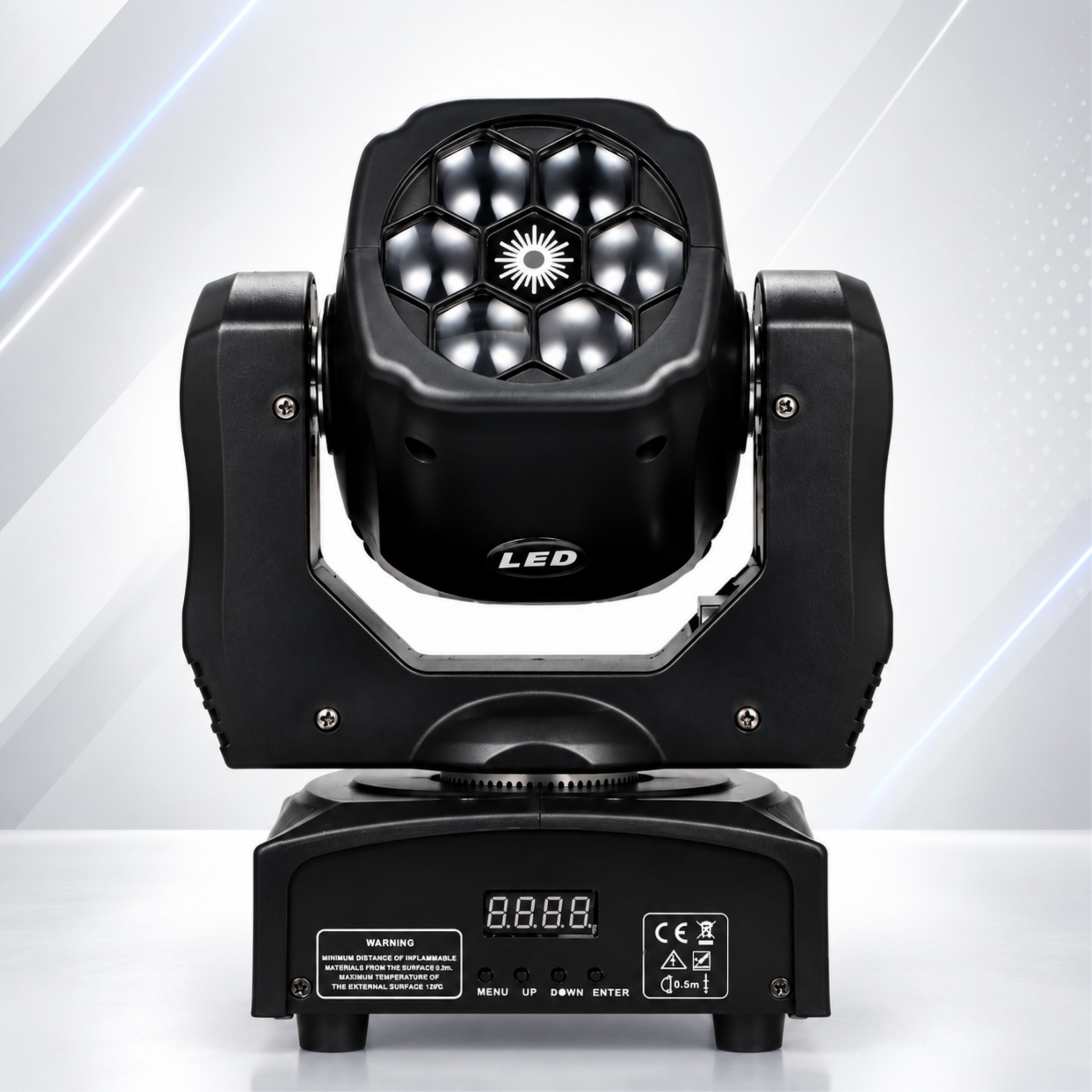 Mini Moving Head Bee Eye 50W com Laser
