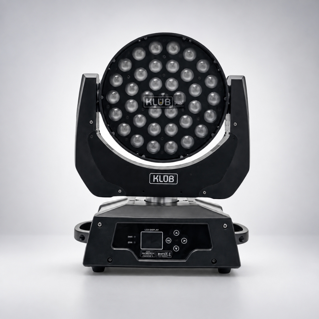 Moving Head Wash RGBW 36 LED com Zoom