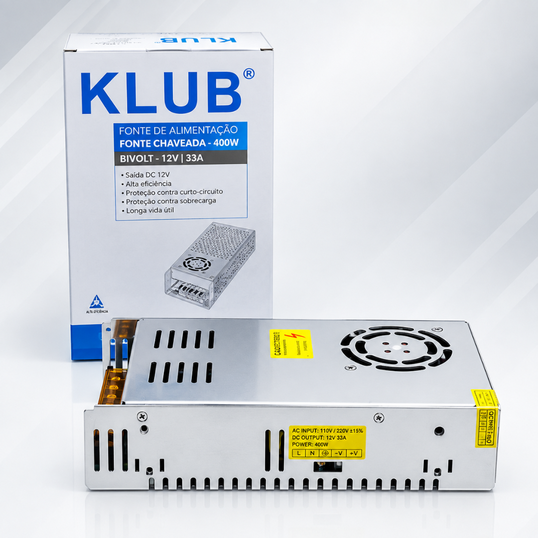 Fonte Chaveada 400W x 12V 33A