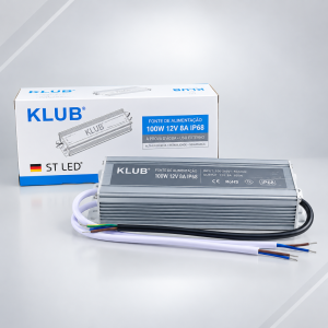 Fonte de Alimentação Prova D’Água 100W x 12V Bivolt 8A IP68