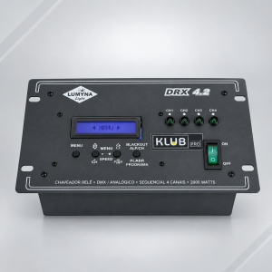 Mini Rack Relê 4 Saídas 2000w DRX4.2 Lumyna