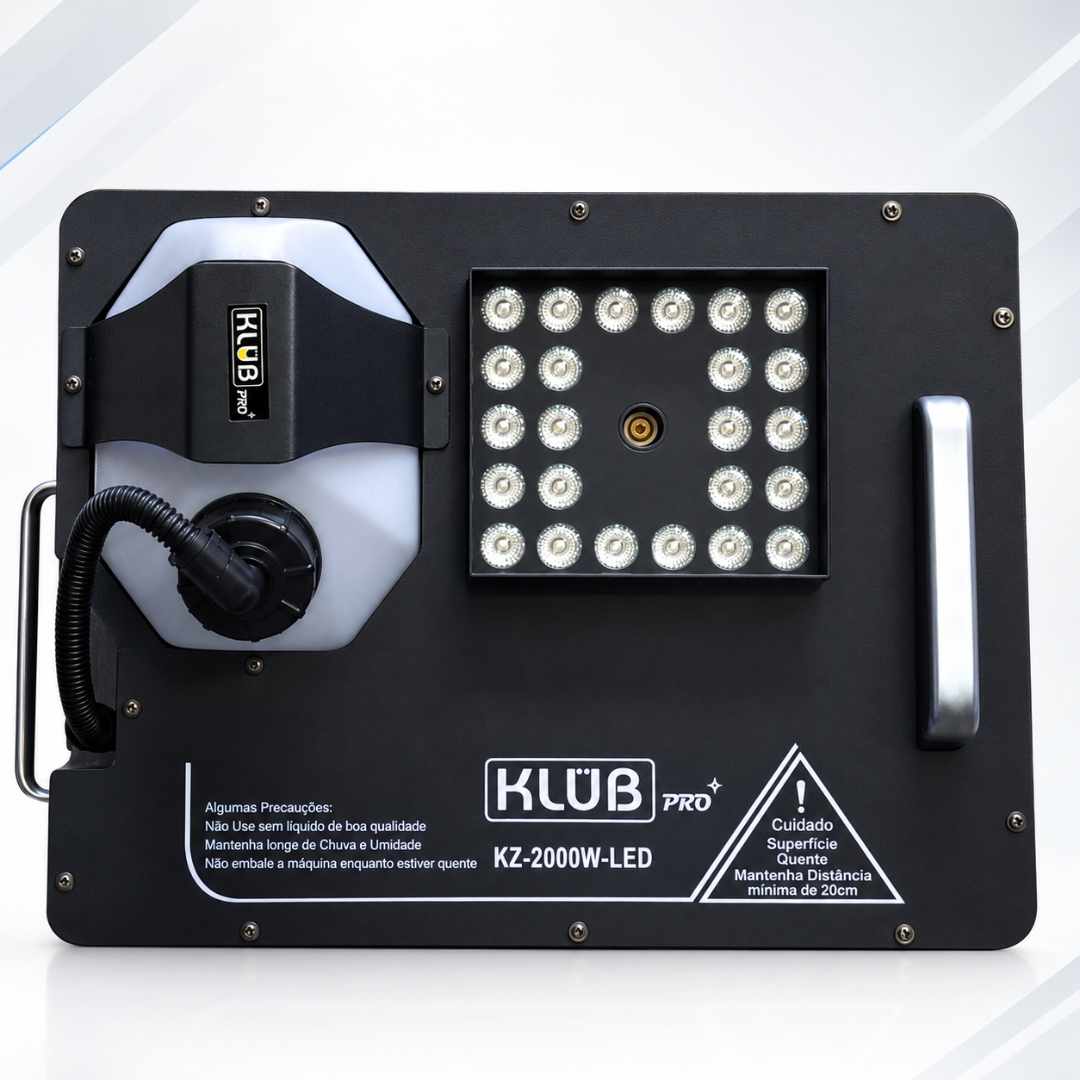 Máquina de Fumaça KZ-2000W Vulcan DMX Com Led RGB