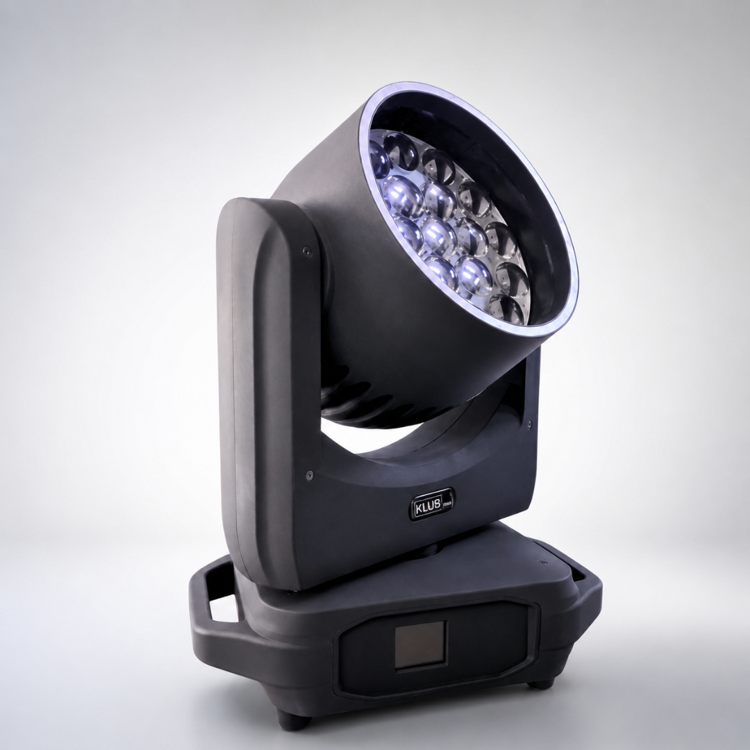 Moving Head Wash 19x15W com Borda e Zoom Com Case