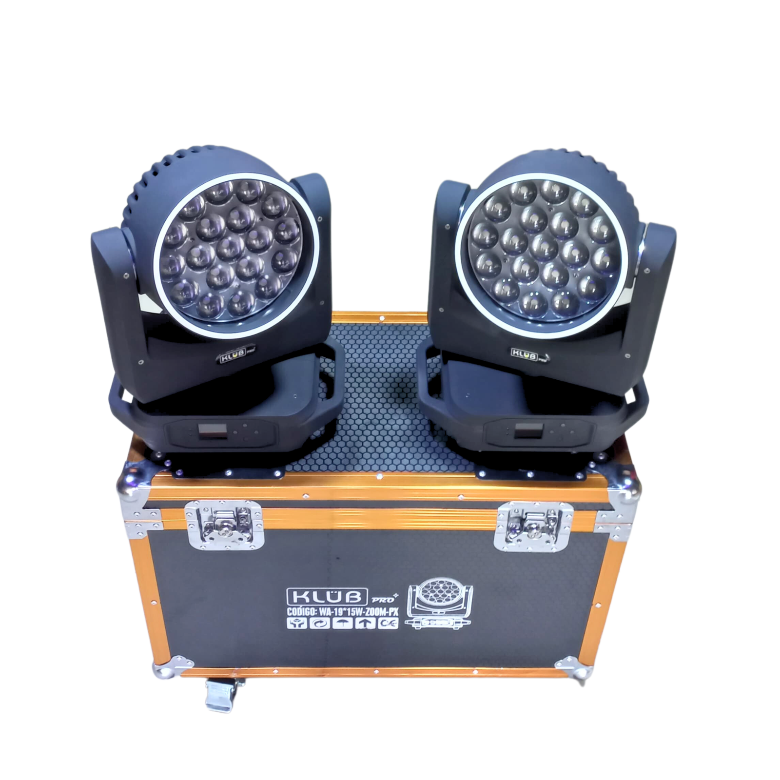 Moving Head Wash 19x15W com Borda e Zoom Com Case - Imagem 7